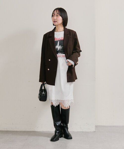 mystic（ミスティック）の「裾レースマルチスカート（スカート・レディース・ブラック/オフホワイト/ブラウン・FREE）」の8枚目の写真