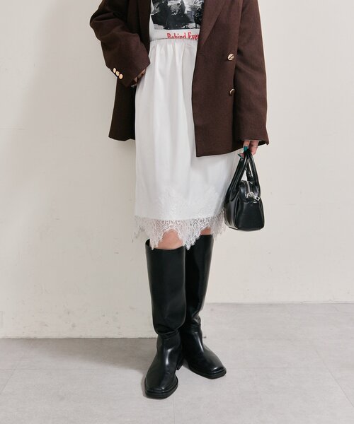 mystic（ミスティック）の「裾レースマルチスカート（スカート・レディース・ブラック/オフホワイト/ブラウン・FREE）」の11枚目の写真