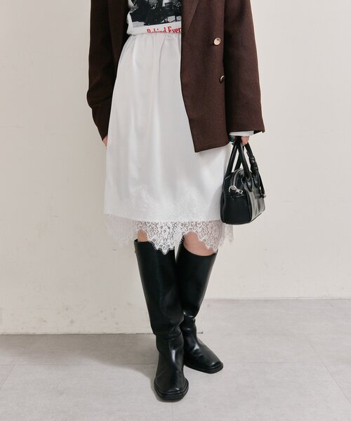 mystic（ミスティック）の「裾レースマルチスカート（スカート・レディース・ブラック/オフホワイト/ブラウン・FREE）」の13枚目の写真