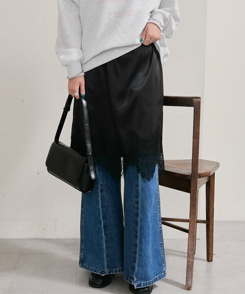 mystic（ミスティック）の「裾レースマルチスカート（スカート・レディース・ブラック/オフホワイト/ブラウン・FREE）」の22枚目の写真