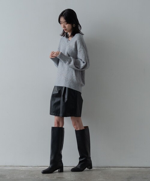 セール】レイヤーネックメランジラメニット（ニット/セーター