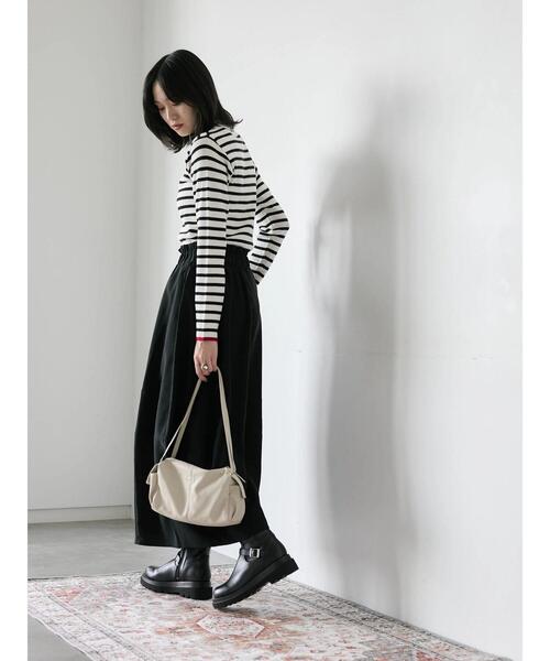 Samansa Mos2 blue（サマンサモスモスブルー）の「【Hug knit】リブハイネックプルオーバー（ニット/セーター・レディース・グリーン/ブラック/ホワイト/オフホワイト/トップグレー・F）」の22枚目の写真