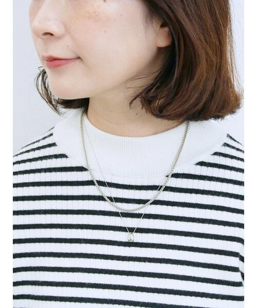 Samansa Mos2 blue（サマンサモスモスブルー）の「【Hug knit】リブハイネックプルオーバー（ニット/セーター・レディース・グリーン/ブラック/ホワイト/オフホワイト/トップグレー・F）」の7枚目の写真