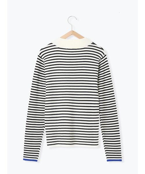 Samansa Mos2 blue（サマンサモスモスブルー）の「【Hug knit】リブハイネックプルオーバー（ニット/セーター・レディース・グリーン/ブラック/ホワイト/オフホワイト/トップグレー・F）」の9枚目の写真