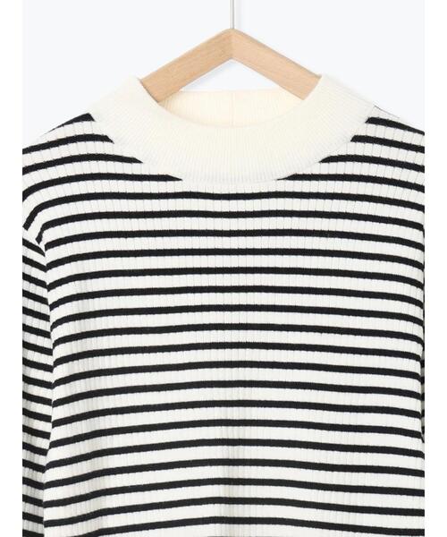 Samansa Mos2 blue（サマンサモスモスブルー）の「【Hug knit】リブハイネックプルオーバー（ニット/セーター・レディース・グリーン/ブラック/ホワイト/オフホワイト/トップグレー・F）」の10枚目の写真