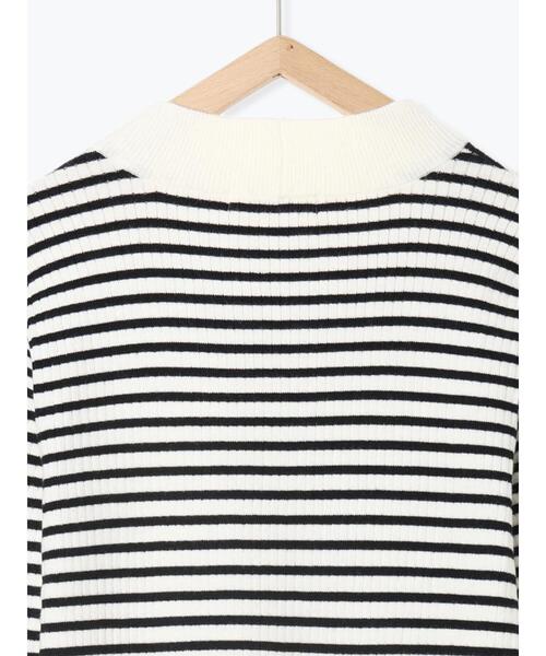 Samansa Mos2 blue（サマンサモスモスブルー）の「【Hug knit】リブハイネックプルオーバー（ニット/セーター・レディース・グリーン/ブラック/ホワイト/オフホワイト/トップグレー・F）」の13枚目の写真