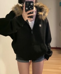 GLAMOROUS JANE（グラマラスジェーン）の「裏起毛ファー付きフードパーカー（パーカー）」