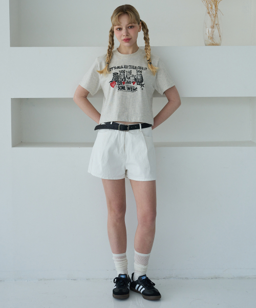 5OML(オーオーエムエル)の「ワンタックウォッシングデニムショーツパンツ(ホワイト)(その他パンツ・レディース・アイボリー・LARGE/MEDIUM/SMALL)」の6枚目の写真