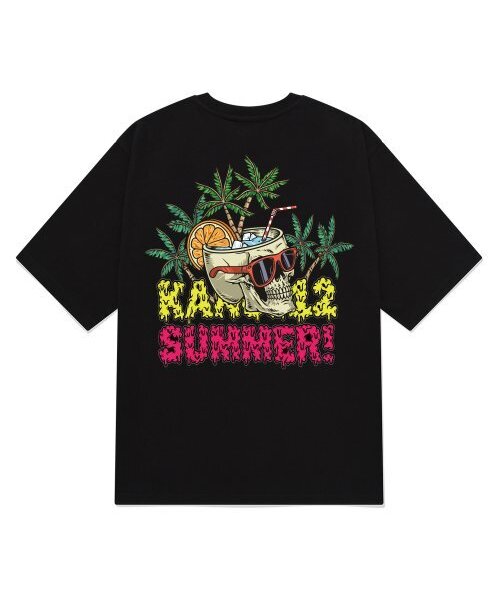 KAN6312(カン6312)の「KGTB0212 ワイキキ 20番手 半袖Tシャツ ブラック(Tシャツ/カットソー・メンズ・その他・LARGE/MEDIUM/SMALL/X-LARGE)」の1枚目の写真