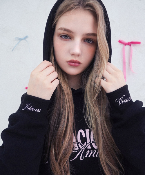 Vivacious(ビバシャス)の「Amazing hoody - 5COL(パーカー・レディース・ネイビー/グレー/チャコール/ライトグレー/ブラック・SMALL/MEDIUM)」の6枚目の写真