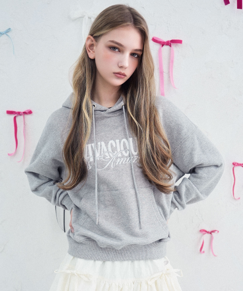 Vivacious(ビバシャス)の「Amazing hoody - 5COL(パーカー・レディース・ネイビー/グレー/チャコール/ライトグレー/ブラック・SMALL/MEDIUM)」の9枚目の写真