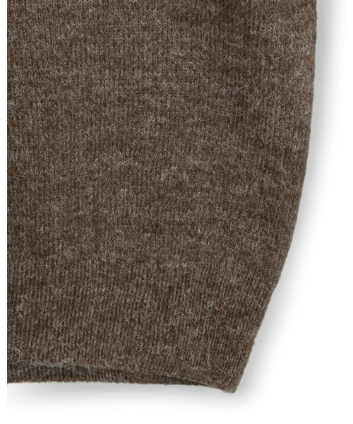 BESLOW(ビースロー)の「LAYERED COLLAR KNIT MELANGE BROWN(ニット/セーター・メンズ・その他・SMALL/MEDIUM/LARGE/X-LARGE)」の4枚目の写真