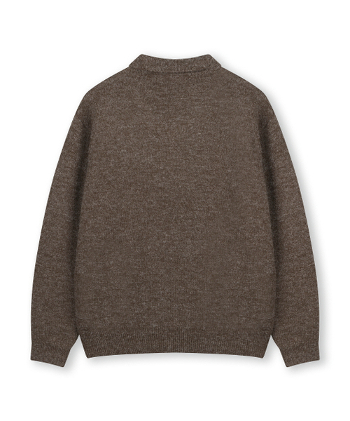 BESLOW(ビースロー)の「LAYERED COLLAR KNIT MELANGE BROWN(ニット/セーター・メンズ・その他・SMALL/MEDIUM/LARGE/X-LARGE)」の6枚目の写真