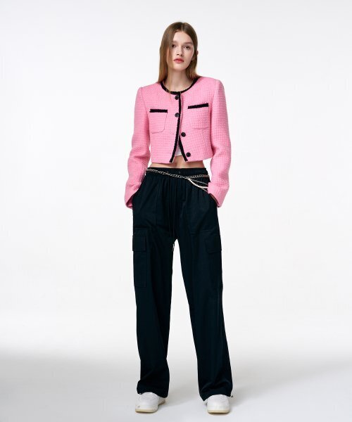 ETMON(エトモン)の「Trimmed Tweed Jacket Pink(テーラードジャケット・レディース・その他・MEDIUM/SMALL)」の3枚目の写真
