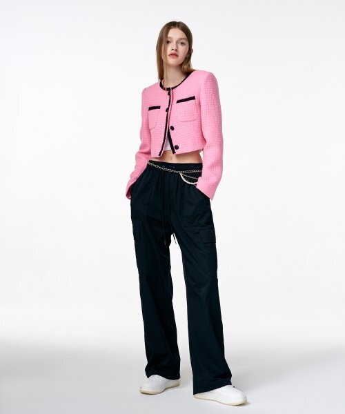 ETMON(エトモン)の「Trimmed Tweed Jacket Pink(テーラードジャケット・レディース・その他・MEDIUM/SMALL)」の6枚目の写真