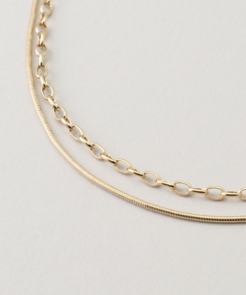 B.C STOCK(ベーセーストック)の「シンプルチェーンレイヤードネックレス(ネックレス・レディース・シルバー/ゴールド・FREE)」の5枚目の写真