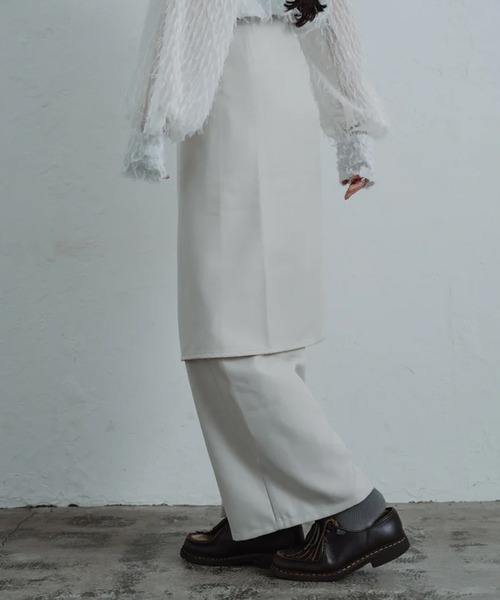 merrylatte(メリーラテ)の「2way layered skirt pants(その他パンツ・レディース・アイボリー・FREE)」の3枚目の写真