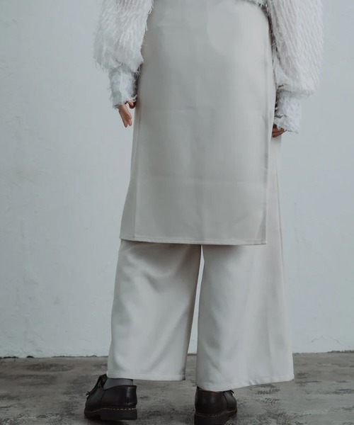 merrylatte(メリーラテ)の「2way layered skirt pants(その他パンツ・レディース・アイボリー・FREE)」の4枚目の写真