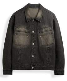 ALYSS（アリス）の「Distant Flap Denim Trucker Jacket [Vintage Brown]（デニムジャケット）」