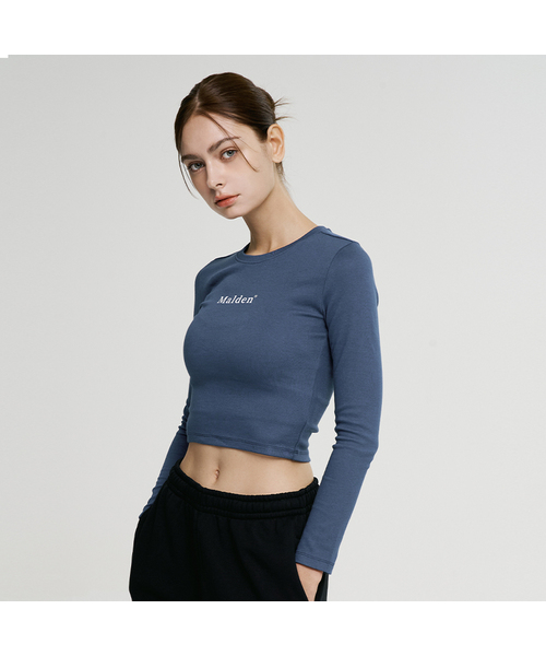 MALDEN(モールデン)の「ステディクロップロングスリーブ(Tシャツ/カットソー・レディース・ホワイト/ブラック/ネイビー/カーキ・MEDIUM/LARGE/SMALL)」の4枚目の写真