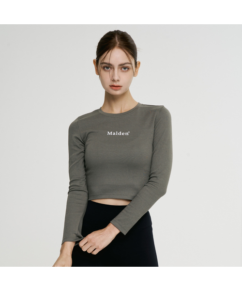 MALDEN(モールデン)の「ステディクロップロングスリーブ(Tシャツ/カットソー・レディース・ホワイト/ブラック/ネイビー/カーキ・MEDIUM/LARGE/SMALL)」の3枚目の写真