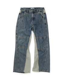ETCE（イーティーシーイー）の「CURVED PANEL DENIM PANTS 2.0 (BLUE)（その他パンツ）」