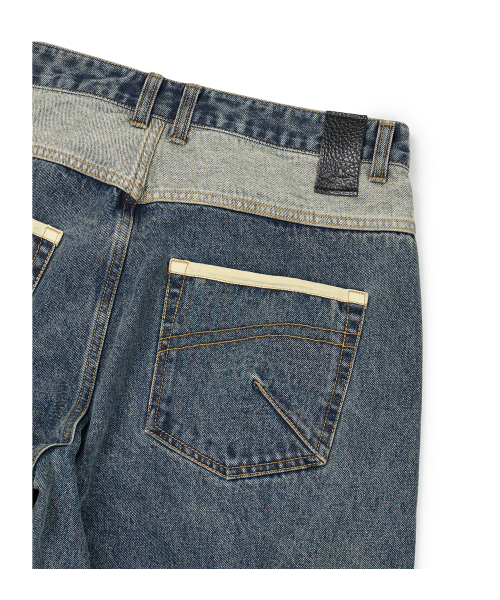 ETCE(イーティーシーイー)の「CURVED PANEL DENIM PANTS 2.0 (BLUE)(その他パンツ・メンズ・その他・MEDIUM/LARGE/X-LARGE)」の5枚目の写真