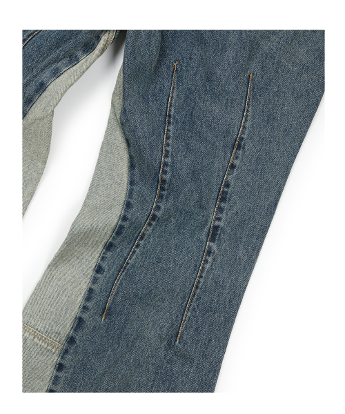 ETCE(イーティーシーイー)の「CURVED PANEL DENIM PANTS 2.0 (BLUE)(その他パンツ・メンズ・その他・MEDIUM/LARGE/X-LARGE)」の8枚目の写真