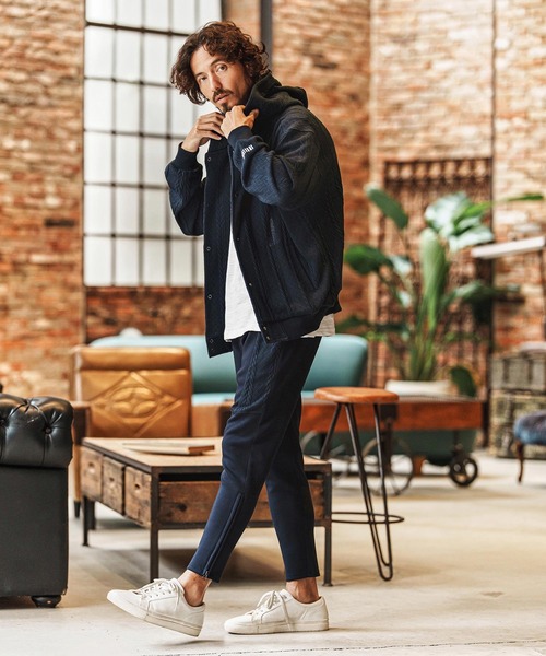 felkod(フィルコッド)の「mp14426-Cable Knit Like Cardboard Knit Pants イージーパンツ(F26S030)(その他パンツ・メンズ・ブラック/ネイビー・S/M/L)」の6枚目の写真