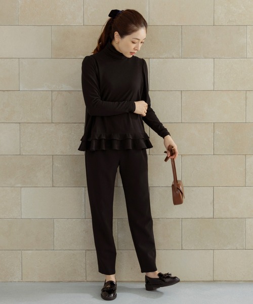 Sono(ソーノ)の「【新作12/5発売】【SONO/ソーノ】ソフトタッチ ミニティアードプルオーバー(Tシャツ/カットソー・レディース・ブラック/アイボリー/グレー・1/2)」の11枚目の写真