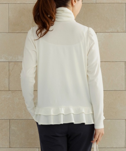 Sono(ソーノ)の「【新作12/5発売】【SONO/ソーノ】ソフトタッチ ミニティアードプルオーバー(Tシャツ/カットソー・レディース・ブラック/アイボリー/グレー・1/2)」の14枚目の写真