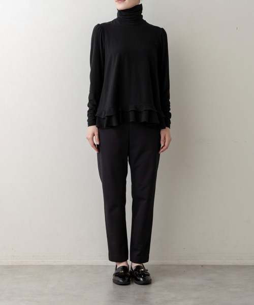 Sono(ソーノ)の「【新作12/5発売】【SONO/ソーノ】ソフトタッチ ミニティアードプルオーバー(Tシャツ/カットソー・レディース・ブラック/アイボリー/グレー・1/2)」の17枚目の写真