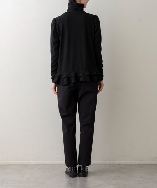 Sono(ソーノ)の「【新作12/5発売】【SONO/ソーノ】ソフトタッチ ミニティアードプルオーバー(Tシャツ/カットソー・レディース・ブラック/アイボリー/グレー・1/2)」の19枚目の写真