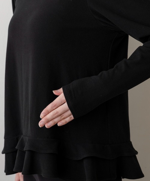 Sono(ソーノ)の「【新作12/5発売】【SONO/ソーノ】ソフトタッチ ミニティアードプルオーバー(Tシャツ/カットソー・レディース・ブラック/アイボリー/グレー・1/2)」の22枚目の写真