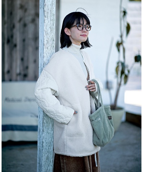 Sunny clouds（サニークラウズ）の「サニークラウズ　ミントグリーンなコール天バッグ（トートバッグ・レディース・ミント・ONE SIZE）」の5枚目の写真