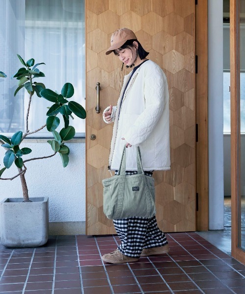 Sunny clouds（サニークラウズ）の「サニークラウズ　ミントグリーンなコール天バッグ（トートバッグ・レディース・ミント・ONE SIZE）」の9枚目の写真