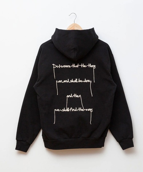 A blends(エイブレンズ)の「A blends 製品染めコード刺繍スウェットパーカ(パーカー・メンズ・ホワイト/ブラック・MEDIUM)」の4枚目の写真