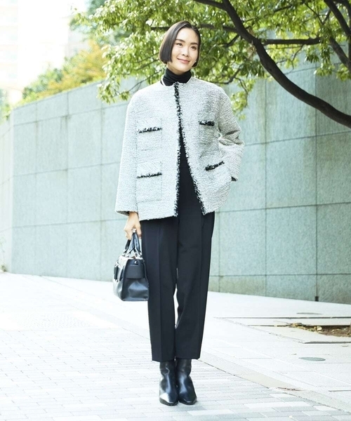 MICHEL KLEIN(ミッシェル・クラン)の「テーパードパンツ(その他パンツ・レディース・ライトグレー/カーキ/ブラック・38)」の20枚目の写真