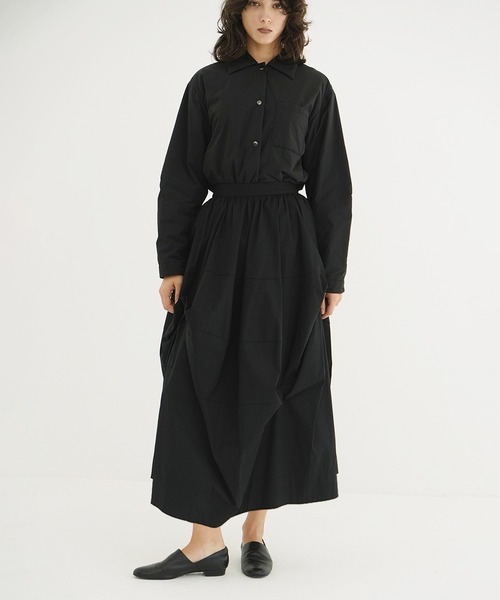 CLANE(クラネ)の「TUCKING VOLUME SKIRT(スカート・レディース・ブラック/ホワイト・1/2/0)」の11枚目の写真