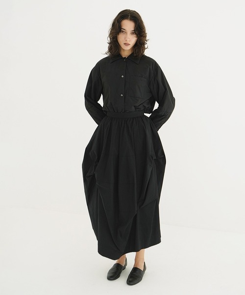CLANE(クラネ)の「TUCKING VOLUME SKIRT(スカート・レディース・ブラック/ホワイト・1/2/0)」の12枚目の写真