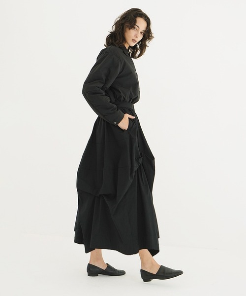CLANE(クラネ)の「TUCKING VOLUME SKIRT(スカート・レディース・ブラック/ホワイト・1/2/0)」の14枚目の写真