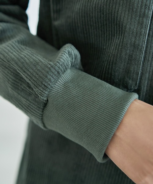 STYLE DELI（スタイルデリ）の「【セットアップ対応】コーデュロイシャツジャケット（シャツ/ブラウス・レディース・アイボリー/ブルー/グリーン・FREE）」の12枚目の写真