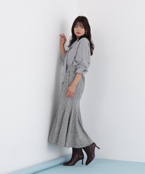 PINKY&DIANNE（ピンキーアンドダイアン）の「◆ミックスブッチャーマーメイドスカート（スカート・レディース・ブラック/ネイビー・36/38）」の8枚目の写真