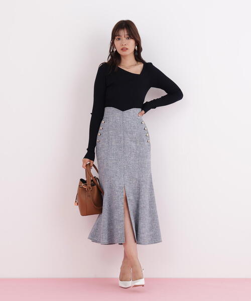 PINKY&DIANNE（ピンキーアンドダイアン）の「◆ミックスブッチャーマーメイドスカート（スカート・レディース・ブラック/ネイビー・36/38）」の12枚目の写真