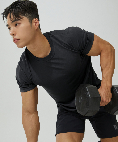 BLACK MONSTER FIT（ブラックモンスターフィット）の「[3PACK]無地クールロン機能性クール半袖Tシャツ3P（Tシャツ/カットソー・レディース・ホワイト/ブラック/ブラックミックス/チャコール・2XL/3XL/SMALL/MEDIUM/LARGE/X-LARGE）」の7枚目の写真