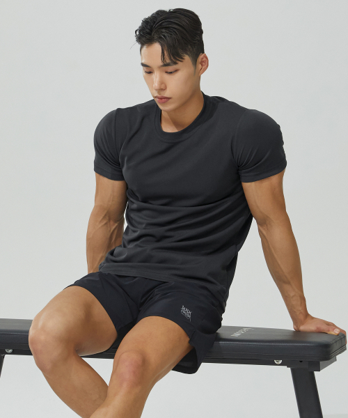 BLACK MONSTER FIT（ブラックモンスターフィット）の「[3PACK]無地クールロン機能性クール半袖Tシャツ3P（Tシャツ/カットソー・レディース・ホワイト/ブラック/ブラックミックス/チャコール・2XL/3XL/SMALL/MEDIUM/LARGE/X-LARGE）」の8枚目の写真