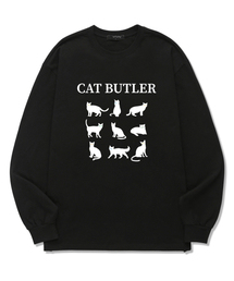 WISSY（ウィッシー）の「CAT BUTLER Long Sleeve T-Shirt (WLS011) Black（Tシャツ/カットソー）」
