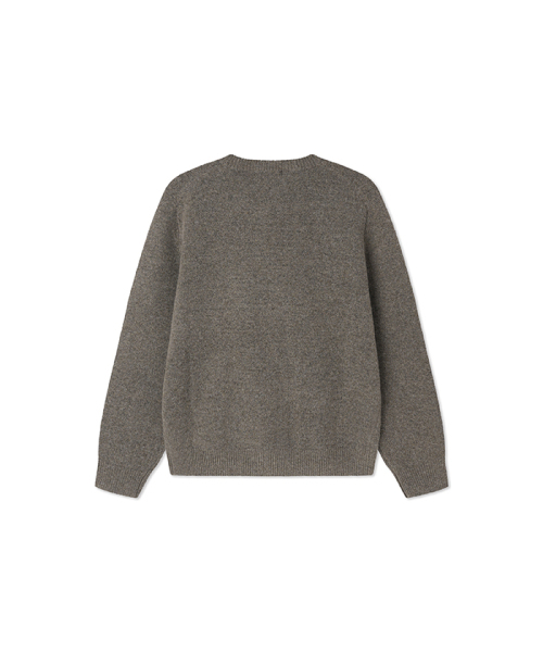 BLACKBROWN（ブラックブラウン）の「ウールラウンドネックニットカーディガン[BROWN]（カーディガン/ボレロ・メンズ・その他・MEDIUM/LARGE）」の2枚目の写真