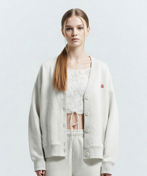 LENGAGEMENT（ランガージュマン）の「スモールハートオーバーサイズスウェットカーディガン[オートミール]（カーディガン/ボレロ）」