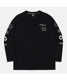 CORALIAN（コラリアン）の「Typographic long-sleeved cotton t-shirt in black（Tシャツ/カットソー）」